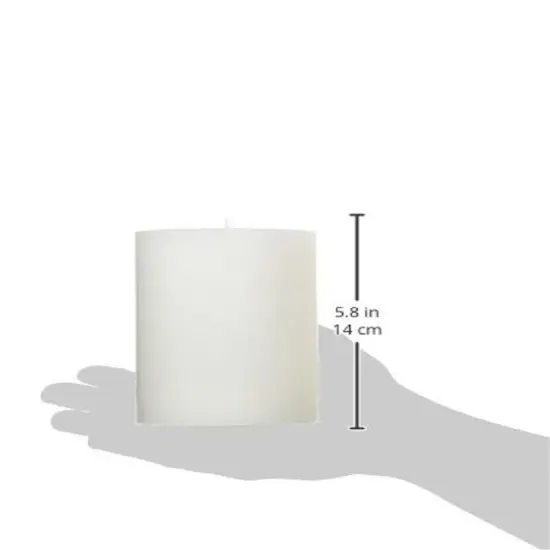 Melrose 5.25" Battery Operated White Flameless Wax LED Pillar Candle with Moving Flame {4}