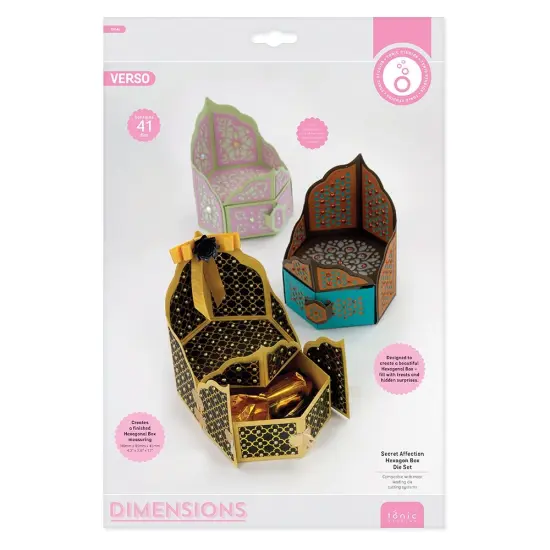 Tonic Studios Die Set-Secret Affection Hexagon Box {1}