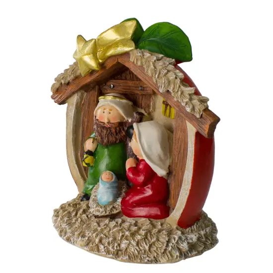 Northlight Children's First Nativity Scene Christmas Decoration - 7.5" Red {4}