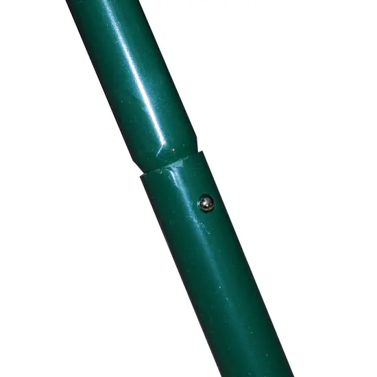 The Hamptons Collection 83" Hunter Green and White Stripe No-Swing Hammock with Pillow and 4-Point Stand {4}