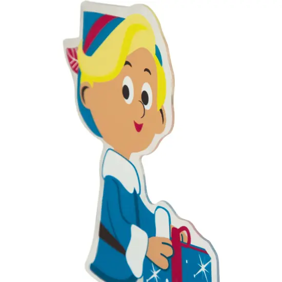 Northlight 7" Hermey with Christmas Present Double Sided Gel Window Cling Decoration Blue {4}