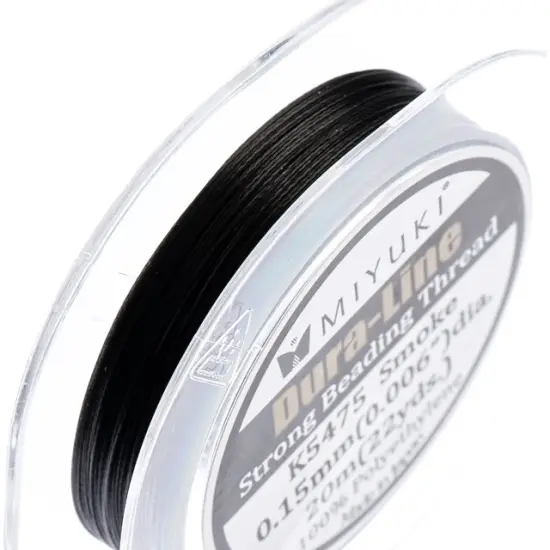 Miyuki Dura-Line 0.15mm Strong Beading Thread, 20m Black {2}