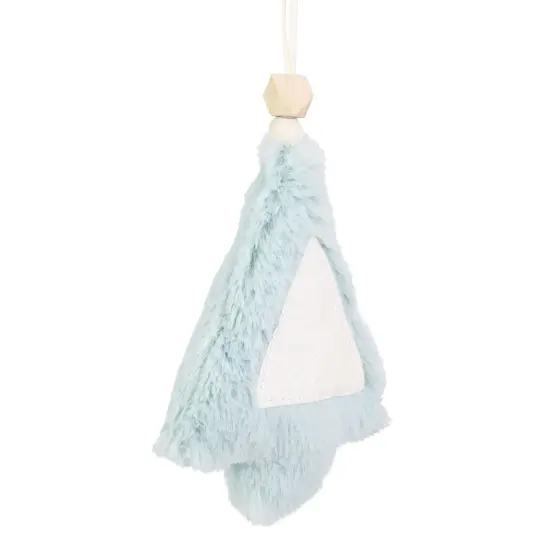 Northlight 6" Blue Faux Fur Plush Tree Christmas Ornament {7}