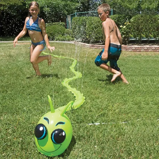 Swim Central Lime Green Inflatable Caterpillar Outdoor Patio Water Sprinkler, 19-Feet {4}