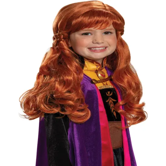 Girls Frozen 2 Anna Wig Costume Accessory {1}