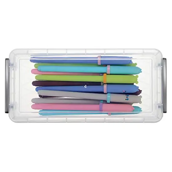 BTSKY Large Capacity Pencil Box, Office Supplies Storage Organizer Box, Brush Painting Pencils Storage Box Watercolor Pen Container Drawing Tools(6 Pack) {6}