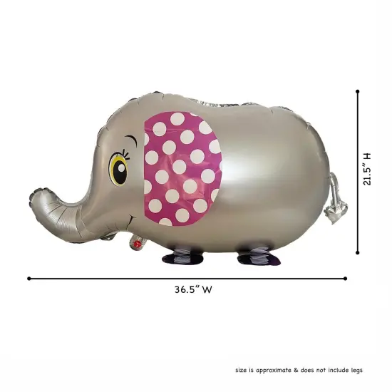 Wrapables Walking Animal Pet Balloon (Set of 3) Gray Elephant {3}