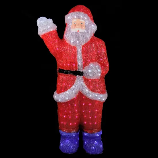 Northlight Lighted Commercial Grade Acrylic Santa Claus Christmas Display Decoration - 3' Red {4}