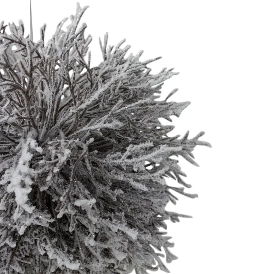 Northlight 7" Artificial White Frosted Round Twig Christmas Ornament {5}