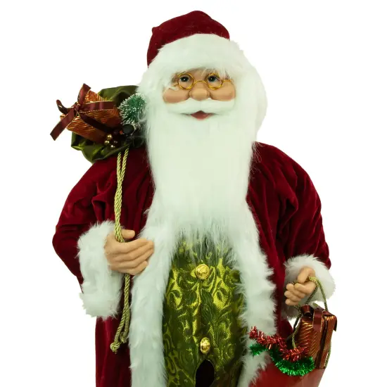 Northlight Santa Claus with Gift Bags Christmas Figure -36" Red {6}
