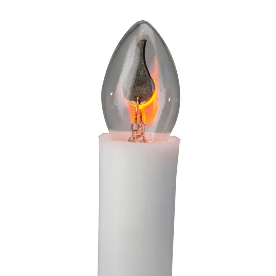 Northlight Single Flicker Flame Christmas Candle Lamp - 8.75" White {5}