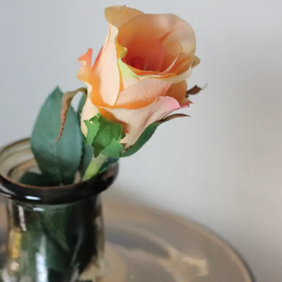 Allstate Rose Blossom Artificial Floral Spray - 21" - Peach Orange {4}