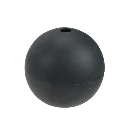 Wild Eye 10 oz. "Whiskey Business" Glass Tumbler with Black Sphere Ice Mold Clear {5}