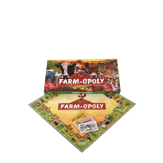 Late for the Sky Farmolopy Board Game, Down-on-the-Farm Property Trading Game, 2-6 Players, Traditional or One-Hour Play {3}