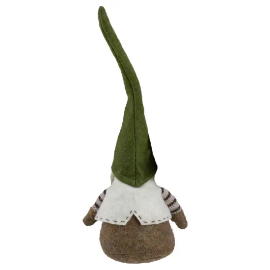 Northlight Sitting Gnome with Pointy Snowflake Hat Christmas Figure - 12" - Green and Brown {5}