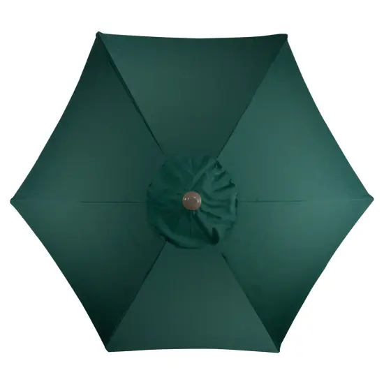Northlight 7.5ft Outdoor Patio Market Umbrella with Hand Crank, Hunter Green {4}