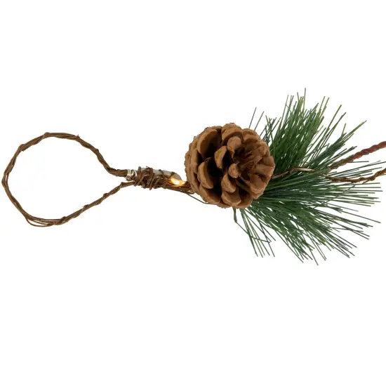 Northlight Pre-Lit LED Battery Operated Pine and Berry Christmas Garland - 6.5' - Warm White Green {6}