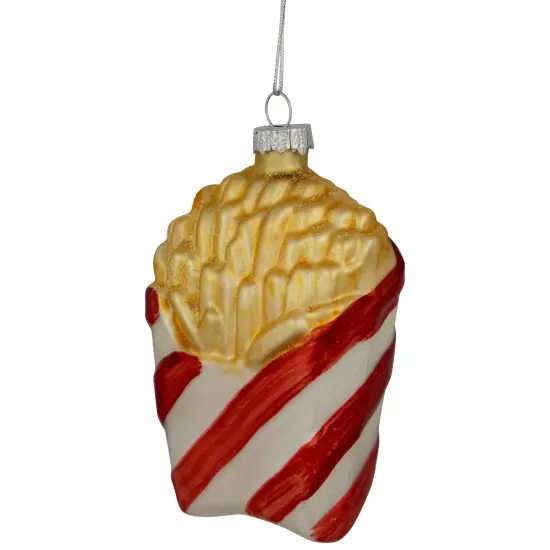 Northlight 4" Fast Food French Fries Glass Christmas Ornament Yellow {4}