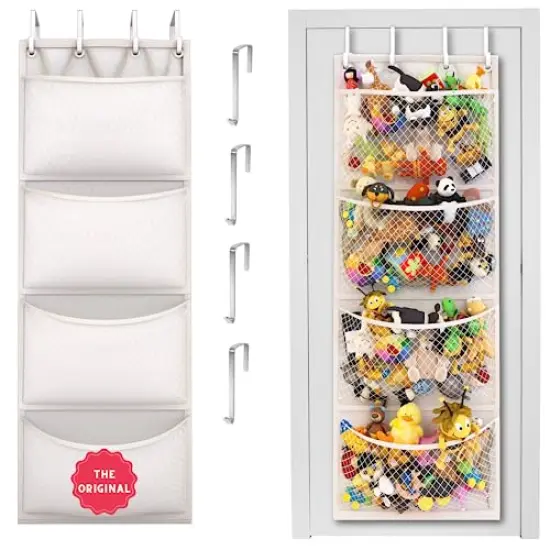 Stuffed Animal Storage - Over Door Organizer for Stuffies, Baby Ideas Holder, Toy Plush Storage/Hammock Hanging Storage Net Big Girls Toddler Large Bag Animals {2}