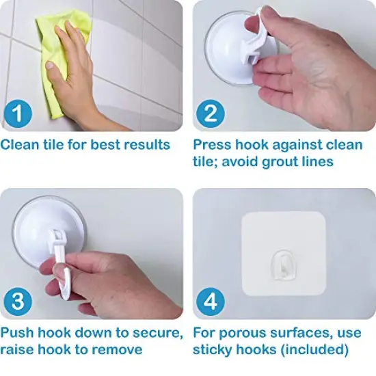 Lilly's Love Bath Toy Storage - Large 14 x 20 inch Bathtub Toy Holder + 2 Locking Hooks, Quick Dry & Easy for Kids to Put Bath Toys Away {3}