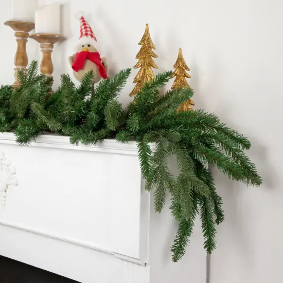 Northlight Real Touch&trade; Grande Spruce Artificial Christmas Garland - Unlit - 9' x 14" Green {5}