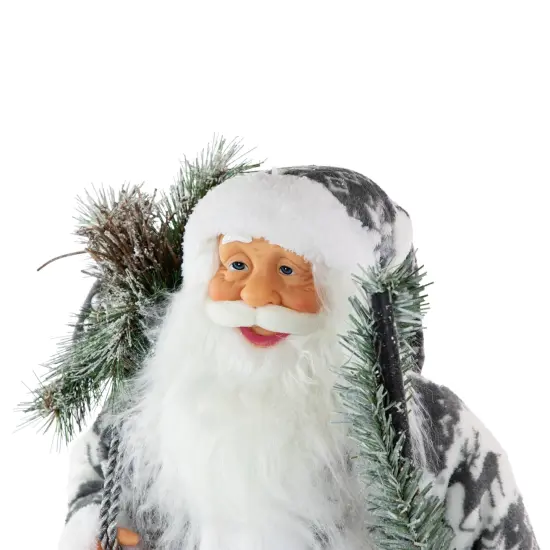 Northlight 24" Gray and White Nordic Santa Claus Christmas Figure {5}