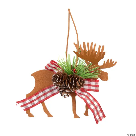 Metal Die Cut Moose & Deer Christmas Ornaments {1}