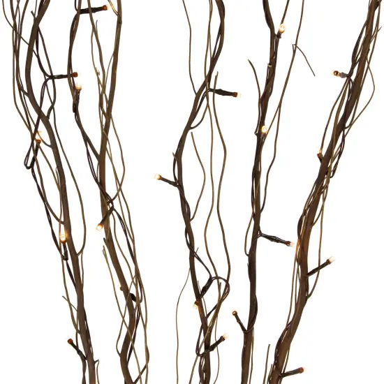 Northlight 39" LED Lighted Natural Branch Bundle Christmas Decoration - Warm White Lights Brown {5}