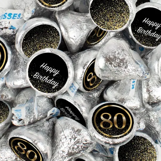 80th Birthday Candy Party Favors Chocolate Hershey's Kisses Bulk {1}