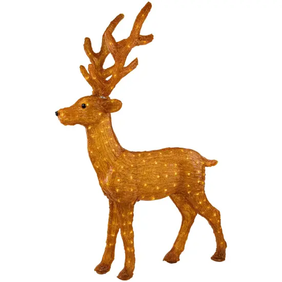 Northlight LED Lighted Commercial Grade Acrylic Reindeer Outdoor Christmas Decoration - 46" Brown {4}