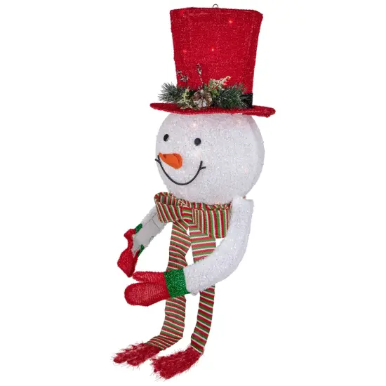 Northlight 21.5" Lighted Snowman with Red Top Hat Christmas Tree Topper {7}
