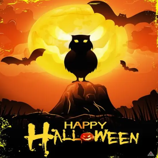 Happy Halloween Poster Wall Art Decoration, 18"x24", Unframed {1}