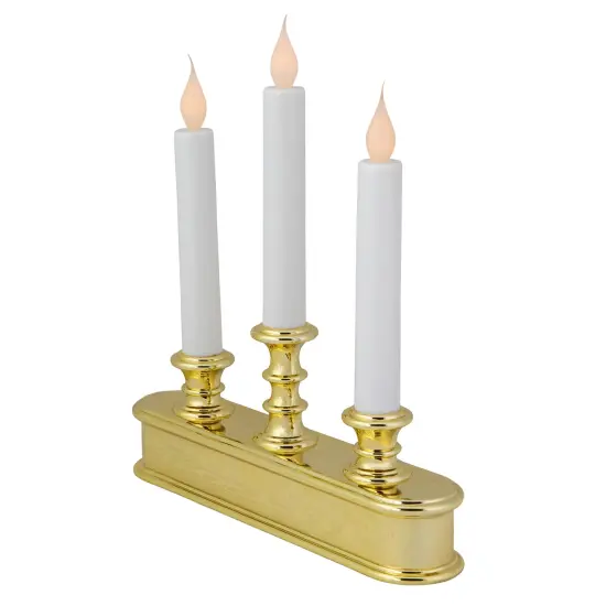 Northlight LED 3-Light Candolier Window Candle - 10" - White and Gold {5}