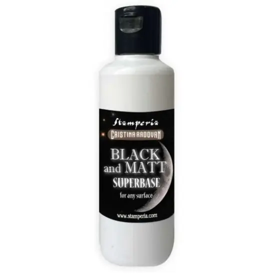 Stamperia Superbase 80ml-Black And Matt {1}