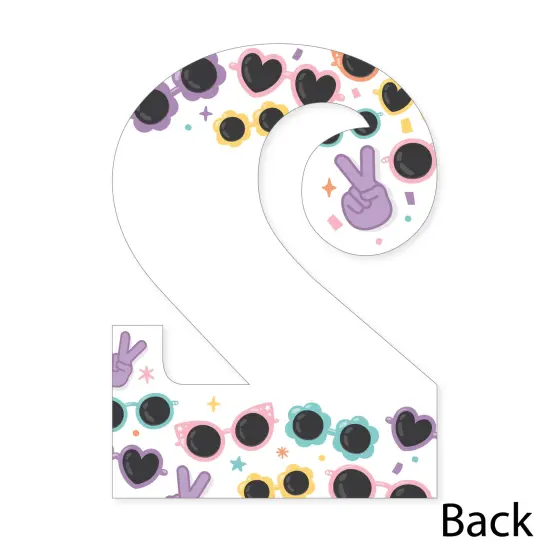 Big Dot of Happiness Two Cool - Girl - Shaped Thank You Cards - Pastel 2nd Birthday Party Thank You Note Cards with Envelopes - Set of 12 {6}