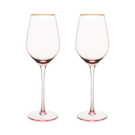 Rose Crystal White Wine Glass Set  {1}