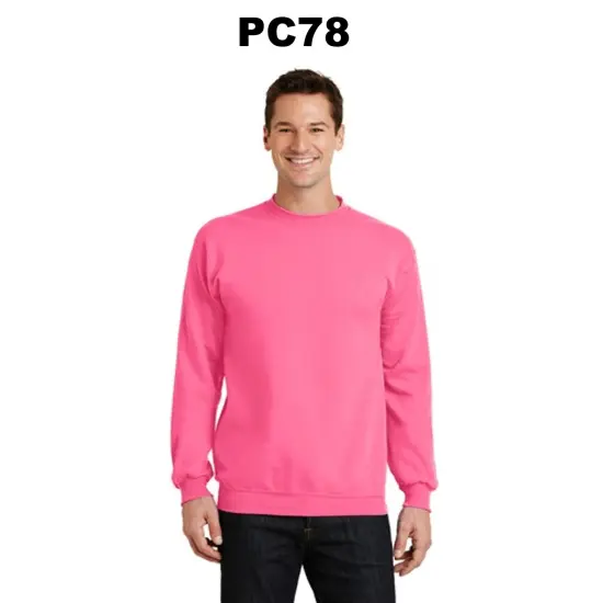 Port & Company&reg; Core Fleece Crewneck Sweatshirts Navy {3}