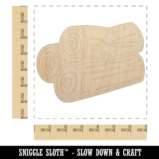 Stack of Logs Firewood Unfinished Wood Shape Piece Cutout for DIY Craft Projects {1}