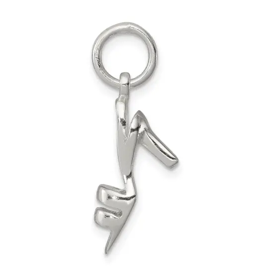 Sterling Silver High Heel Pendant Shoe Charm Jewelry 19mm x 11mm {1}