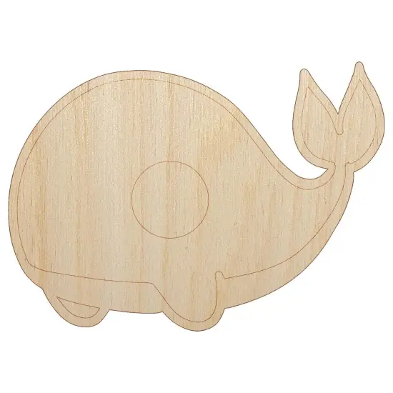 Sweet Kawaii Chibi Whale Unfinished Wood Shape Piece Cutout for DIY Craft Projects {7}