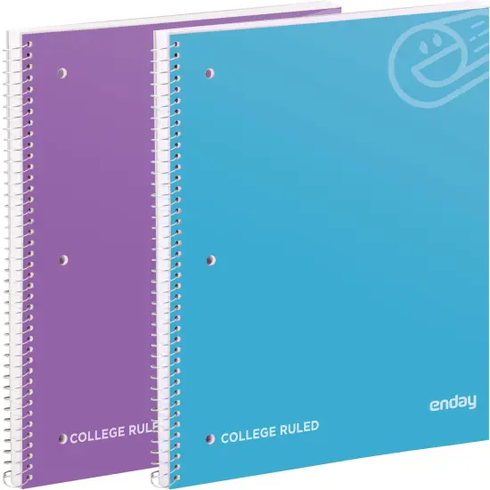 Enday C/R 100 Ct. 1-Subject Spiral Notebook Pink {3}