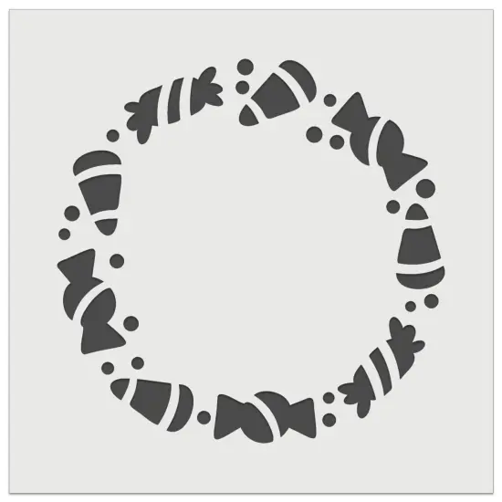 Halloween Candy Round Border Wall Cookie DIY Craft Reusable Stencil {7}