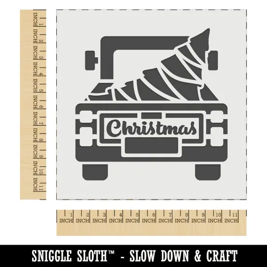 Christmas Tree Truck Wall Cookie DIY Craft Reusable Stencil {1}