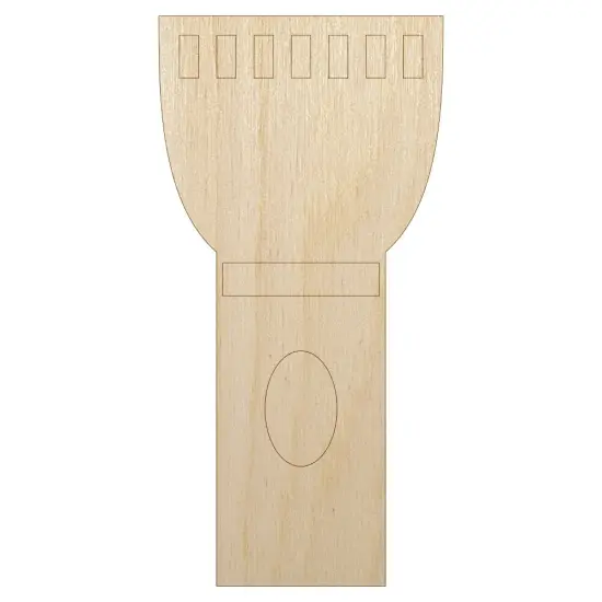 Flashlight Icon Unfinished Wood Shape Piece Cutout for DIY Craft Projects {7}