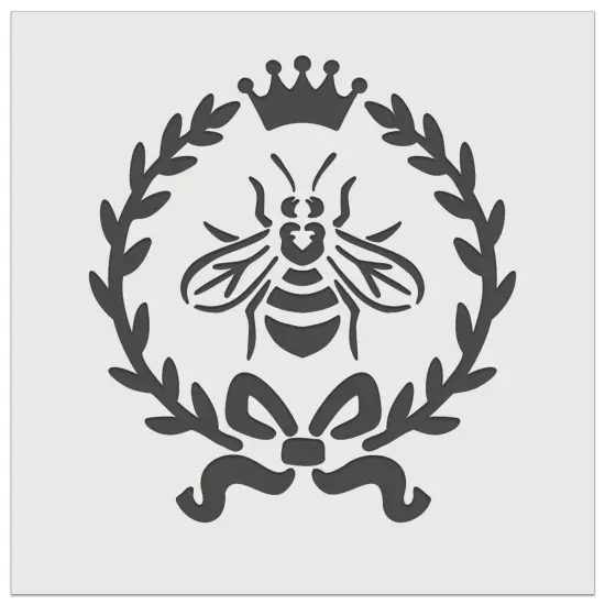 French Bee Crown Wreath Wall Cookie DIY Craft Reusable Stencil {2}