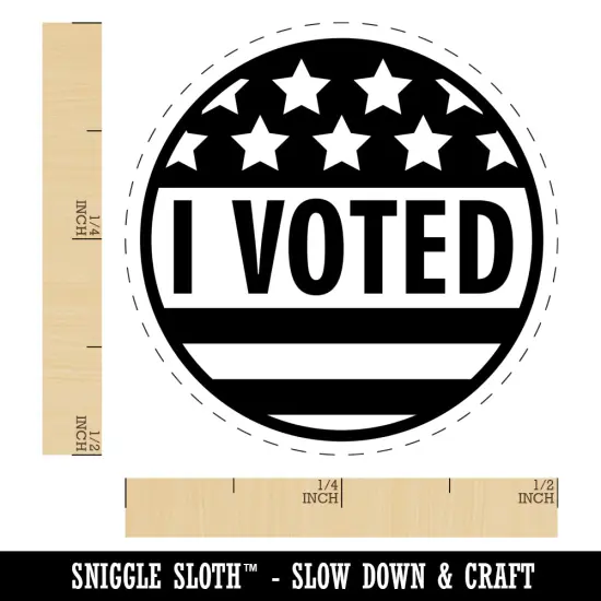 I Voted Patriotic Stars and Stripes Self-Inking Rubber Stamp for Stamping Crafting Planners Green {1}