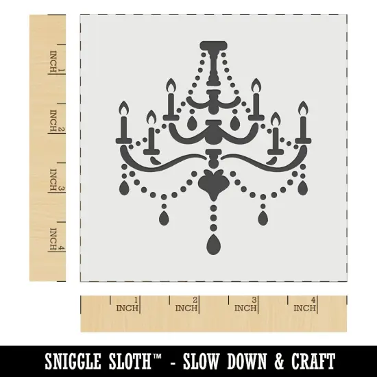 Elegant Candle Chandelier Wall Cookie DIY Craft Reusable Stencil {6}