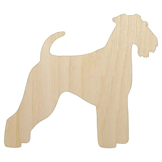 Airedale Terrier Bingley Waterside Dog Solid Unfinished Wood Shape Piece Cutout for DIY Craft Projects {1}