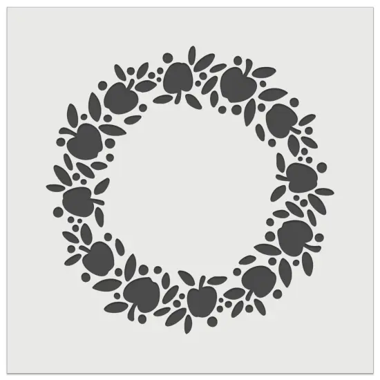 Apple Wreath Fall Wall Cookie DIY Craft Reusable Stencil {7}