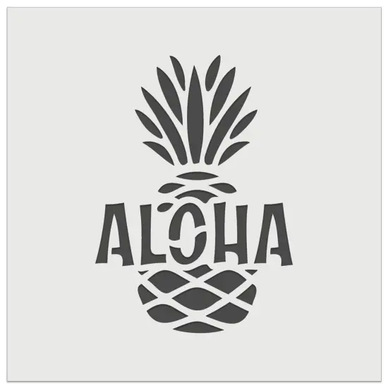 Aloha Pineapple Tropical Fruit Hawaii Wall Cookie DIY Craft Reusable Stencil {7}